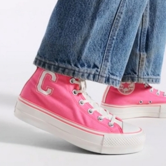 ⚫️  Converse Chuck Taylor All Star Lift Platform Varsity Shoes Site 7.5 Women - Picture 2 of 13
